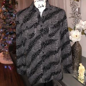 Notations top blouse  polka dot